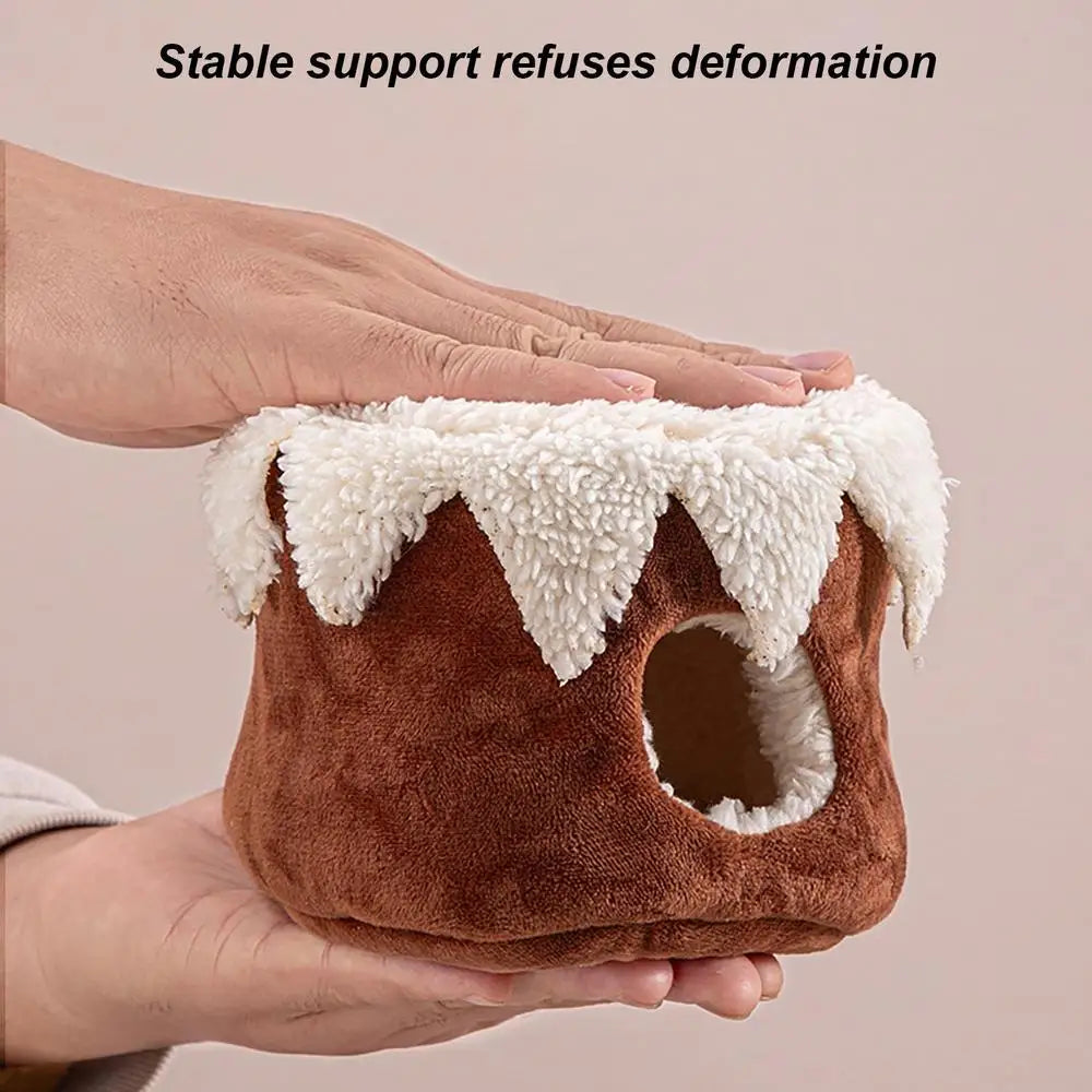 Hamster Houses And Hideouts Christmas Hamster Guinea Pig Hideouts Winter Sleeping House Washable And Removable Cute Hamster