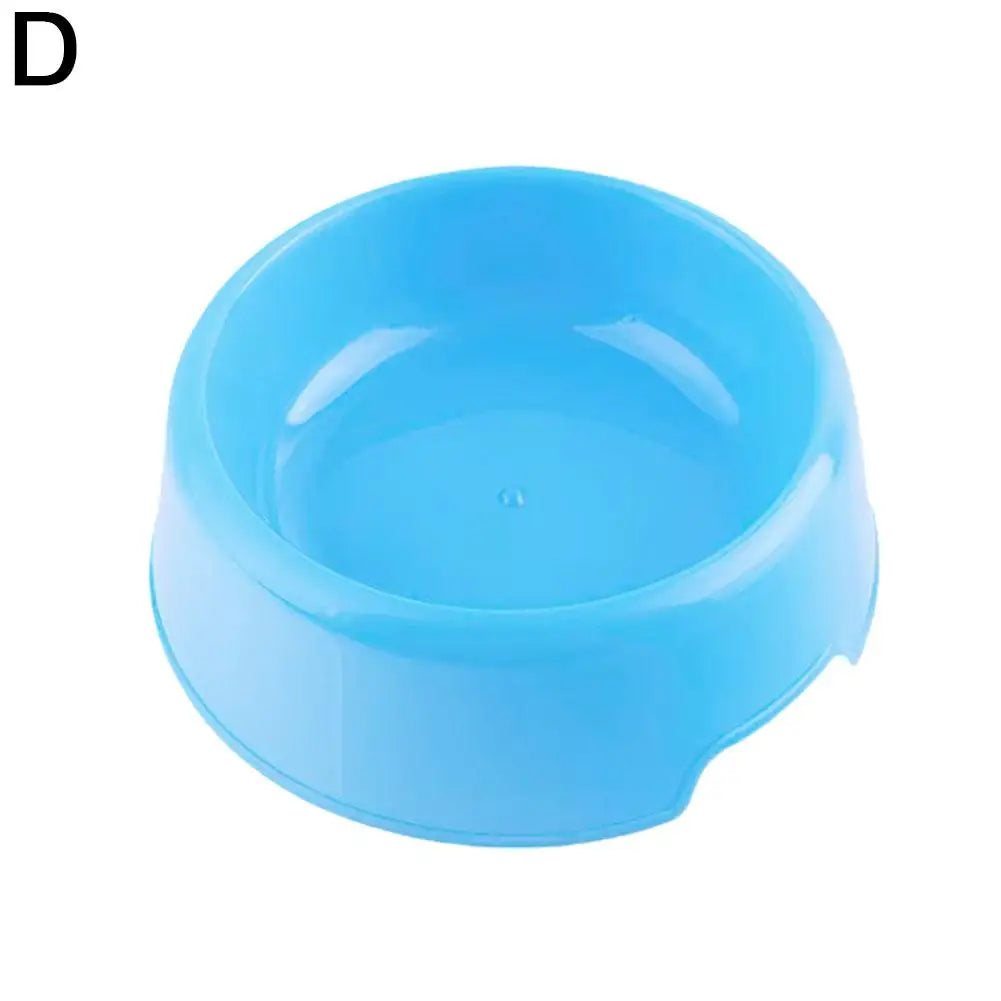 Candy Color Plastic Pet Round Bowl Cat And Dog Food Bowl Pet Small Cat And Dog Tableware Wholesale Easy To Clean Colorful