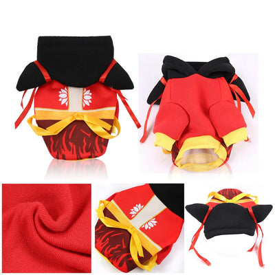 Costumes Cartoon Cute Pet Dog Clothes Winter Christmas Soft Fleece Animal Duck Owl Tiger Dinosaur Cosplay Dog Hoodies Clothes