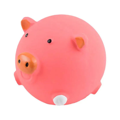 Small Dog Squeaky Toys Round Cartoon Animal Shape Indestructible Dog Teething Toys Reduces Buildup Without Brushing No Stuffing