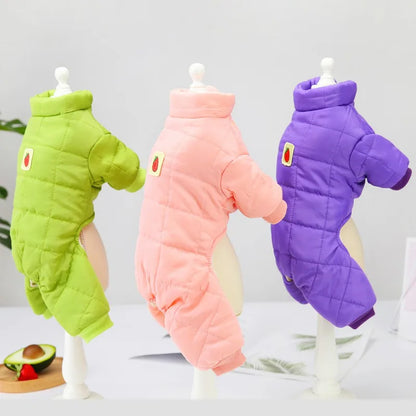 Winter Puppy Dog Coat Pet Clothes Windproof Dog Snowsuit Warm Fleece Padded Winter Pet Clothes for Dogs Cats Apparel