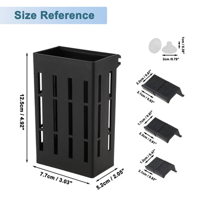 UXCELL Fish Tank Water Plant Holder Aquarium Plant Holder Aquatic Plant Cups Emersed Plastic Pot with Hooks Suction Cups