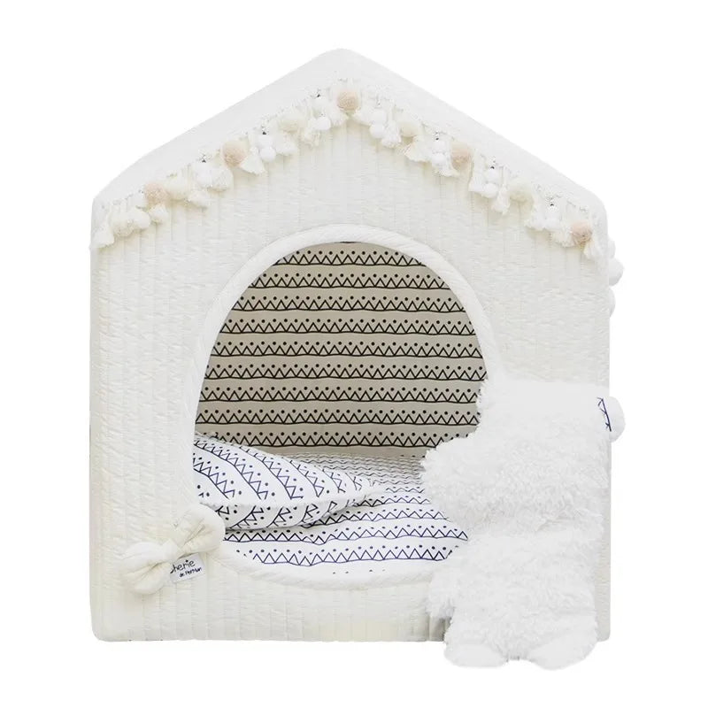 Petman Small Dog Pet Tent Maltese Internet celebrity Winter Warm Closed Kennel Villa Removable