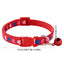 Cat Bell Collar Colorful PVC With Bells Dog Collar Detachable Adjustable Pet Collar Love Heart Printed Comfortable For Cat
