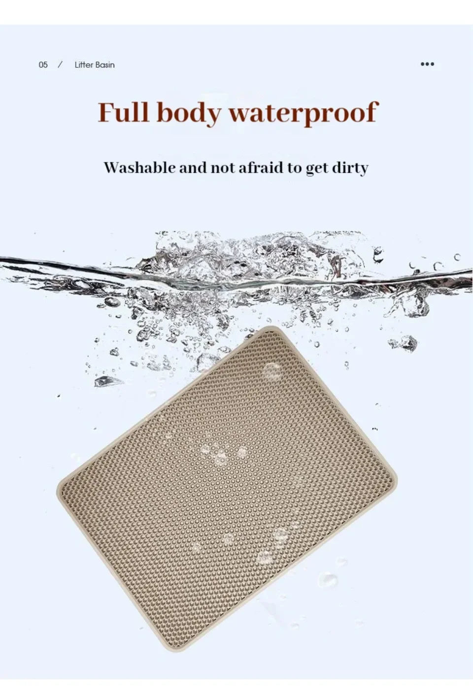 Large Cat Litter Mat Double Layer Cat Litter Pad Waterproof Anti-Slip Sand Bowl Filter Mat Sandbox Mat for Cat Cats Products