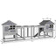 Rabbit Hutch Indoor Outdoor Bunny Cage with Run,Guinea Pig House Pull Out Upper Tray