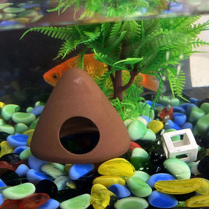 Large Ceramic Aquarium Decoration Fish Shrimps Shelter House Pottery Scorpion House Canister Simulation Stone Fish Tank Decors