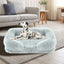Cozy Plush Dog Sofa Bed Square Beds Washable Warm Pet Cushion Orthopedic Lounger Fluffy With Zipper Cover