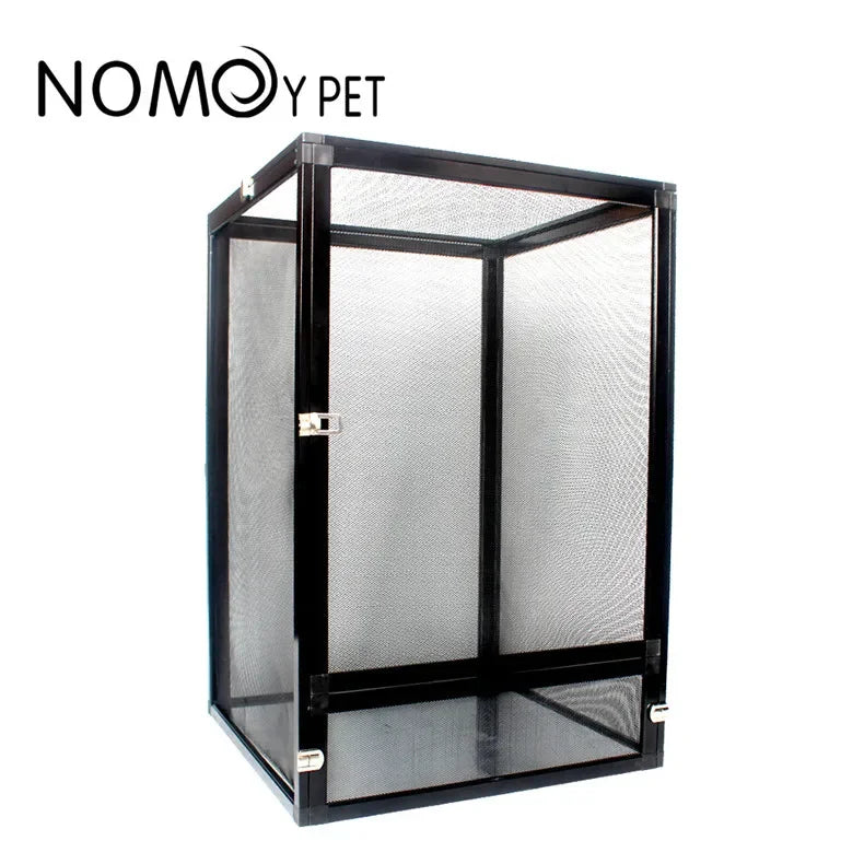 Reptile Detachable Habitat Tank Terrarium Transparent Aluminium Air Screen Cage Front Opening Door Full View Lizard Chameleon
