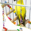 Bird Cage Hammock Swing Toy Woven Cage Hammock Parrot Swing Toy Teeth Care Bird Climbing Hammock Playing For Parrots Parakeets