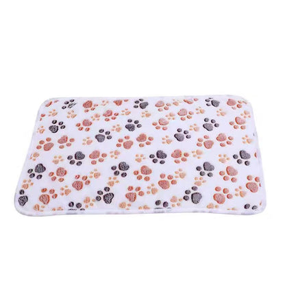 Soft Flannel Fleece Cat Dog Blanket Bed Mats Paw Foot Print Warm Pet Blanket Sleeping Beds Cover Mat For Dogs Cats Pets supplies