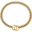 Gold Chain Dog Collar 10mm Fashion Dog Cuban Link Pet Gold Necklace Metal Puppy Jewelry Bulldog P Chain Pet Training Slip Collar