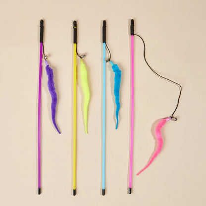 Cat Toy Cat Teaser Sticks Caterpillar Tease Cat Stick Insect Tease Cat Stick Plastic Rod Interactive Tease Cat Stick Cat Toy