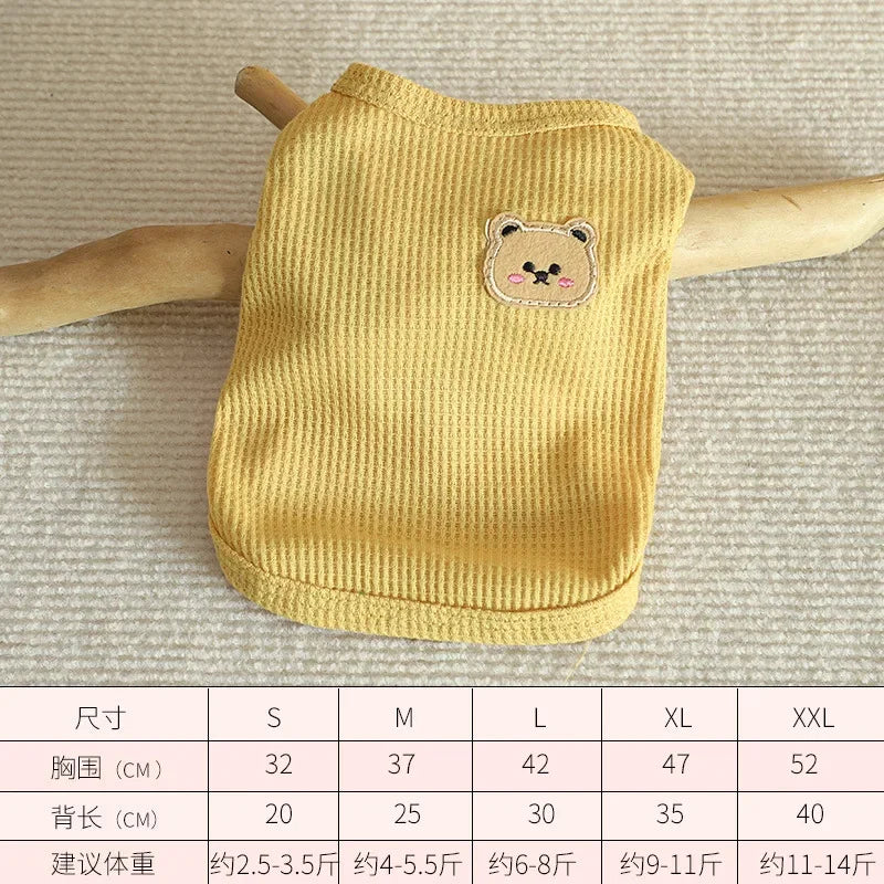 Summer Cool Dog Clothes New Dogs Pet Vest For Puppy Breathable Vest T-shirt Costume Bulldog Dog T-shirt Outdoor Pets Clothing