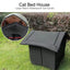 Booteely Black Waterproof Dog House Oxford Cloth And Sponge Material Three Models To Choose From Outdoor Cat House