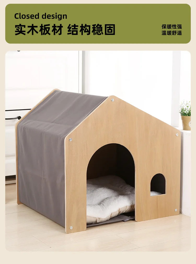 Factory straight hair, high-grade wooden cat litter, kennel, delivery room, universal in all seasons, environmentally friendly