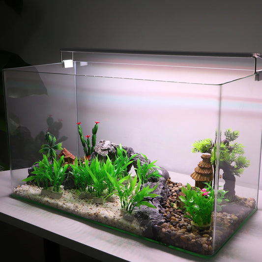UXCELL 10/20 Pcs Aquarium Artificial Plastic Plants Water Weeds Ornament Fish Tank Plant Flower Grass Decoration Accessories