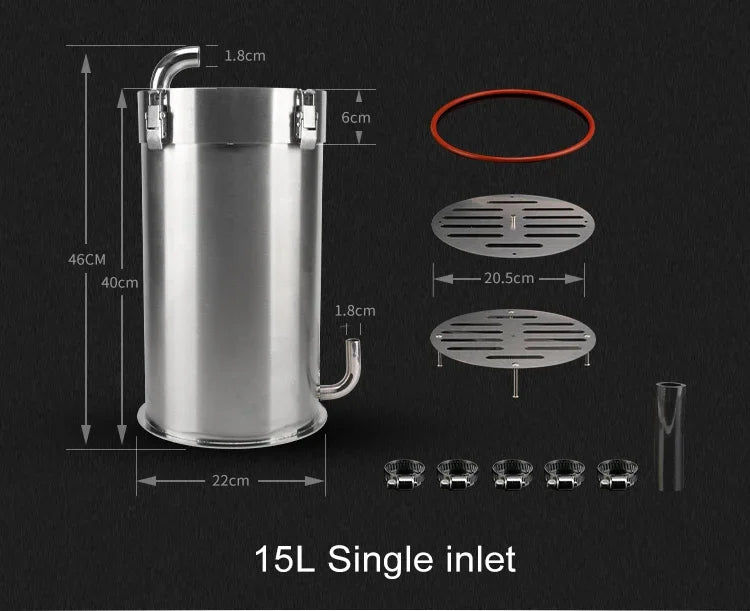 Premium Quality Aquarium Canister Stainless Steel Pro External Canister Filter ADA Style Fish Tank Filter Bucket filtro acuario