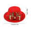Red Pet Hats For Christmas Dog Hats Bow Tie Christmas Deer Pattern Pet Hats Soft Cute Christmas Ornaments Adjustable Pet Costume