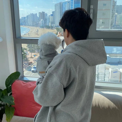 Winter Thin Dog Hoodies for Small Dogs Chihuahua Cotton Puppy Sweatshirt Pet Pullover Bichon Yorkie Dog Costume Solid Dog Coat