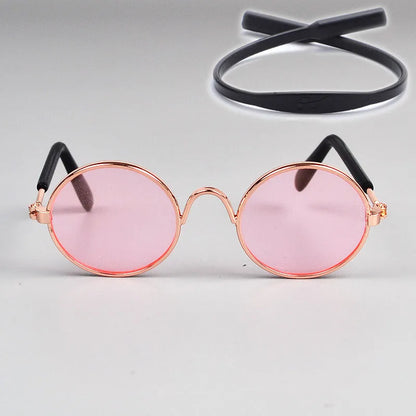 Anti-slip Cat Sunglasses Pet Accessories Small Dog Sun Glasses Classic Retro Circular Glasses for Kitten Photos Props Cosplay