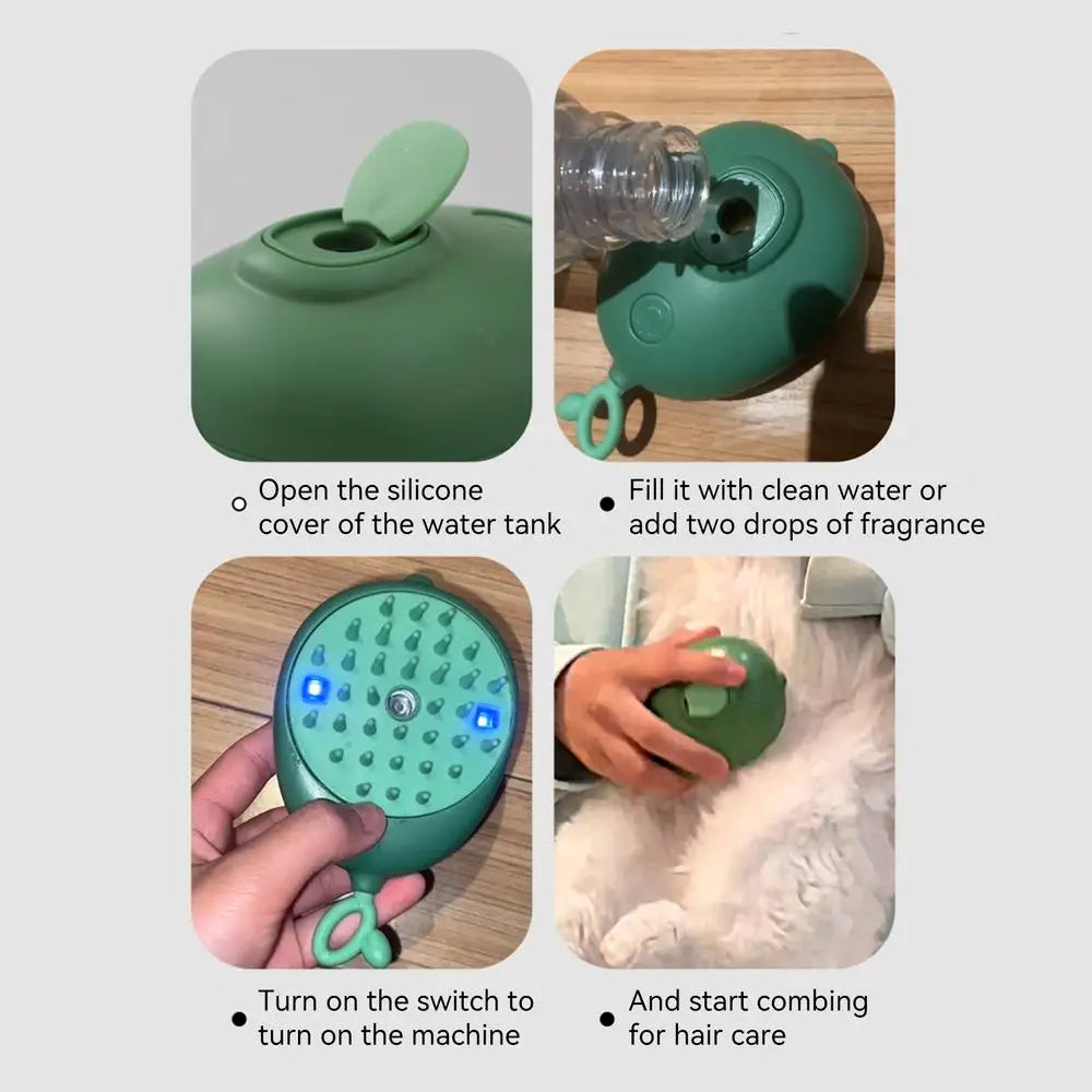 Cat Steam Brush Steamy Dog Brush 4 In 1 Electric Spray Cat Hair Brushes for Massage Pet Grooming Comb Hair Removal Combs
