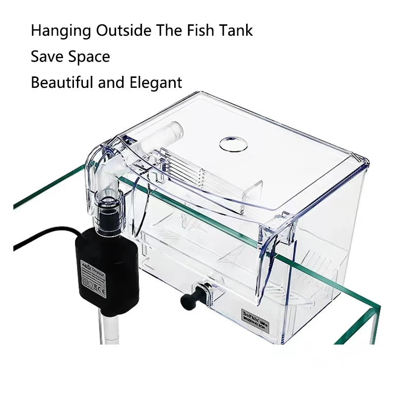 ﻿ High Transparent External  Aquarium fish breeding box juvenile fish tank isolation Betta fry spawning apparatus Tropical fish