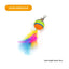 Cross-border cat teasing stick replacement head rainbow caterpillar wood teana stick cat toy funny cat bell hair ball replace...