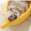 Banana Cat Bed House Funny Cute Cozy Cat Mat Beds Warm Durable Portable Pet Basket Kennel Dog Cushion Cat Supplies Multicolor