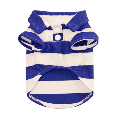Stripe Dog Shirt Breathable Polo Shirts Summer Dog Clothes for Small Medium Dogs Cat Girl Boy Puppy Chihuahua Yorkie Pet Apparel