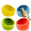 Imitation Ceramic Bird Feeder bowl Plastic Parrot Feeding Food Drinking Bowl for Parakeet Lovebird Finches Bird HamsterSupplies
