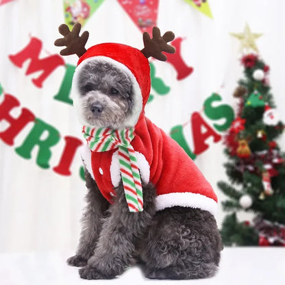 Christmas Pets Dressing Up Santa Funny Pet Clothes For Small Medium Large Dogs Winter Warm Dog Clothes Chihuahua Pug Yorkshire