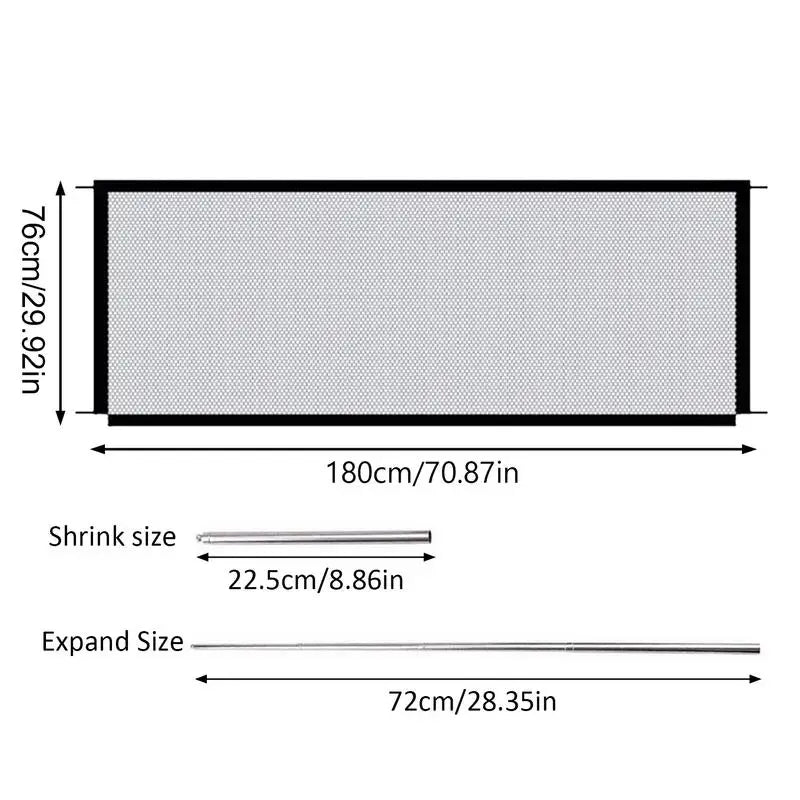 Nylon Mesh Folding Pet Barrier Indoor Outdoor Retractable Baby Gate Pet Separation Guard Isolated Fence Kid Safety Fence