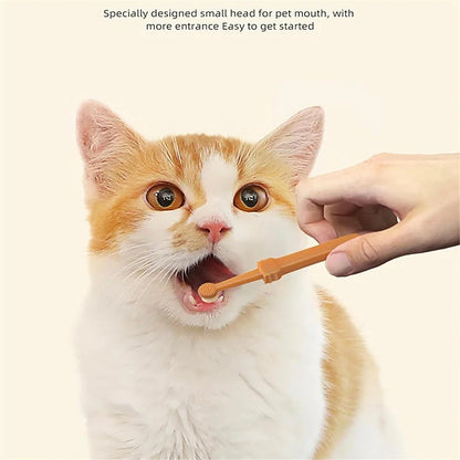 Teeth Whitening Dog Cat Silicone Soft Toothbrush Oral Care Puppy Toothbrush Toothpaste Pet Kit Teeth Cleaning Pet Supplies