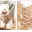 Leopard Dog Sweater Dress Fleece Puppy Dresses for Small Dogs Girl Cat Skirt Apparel Winter Warm Dog Clothes