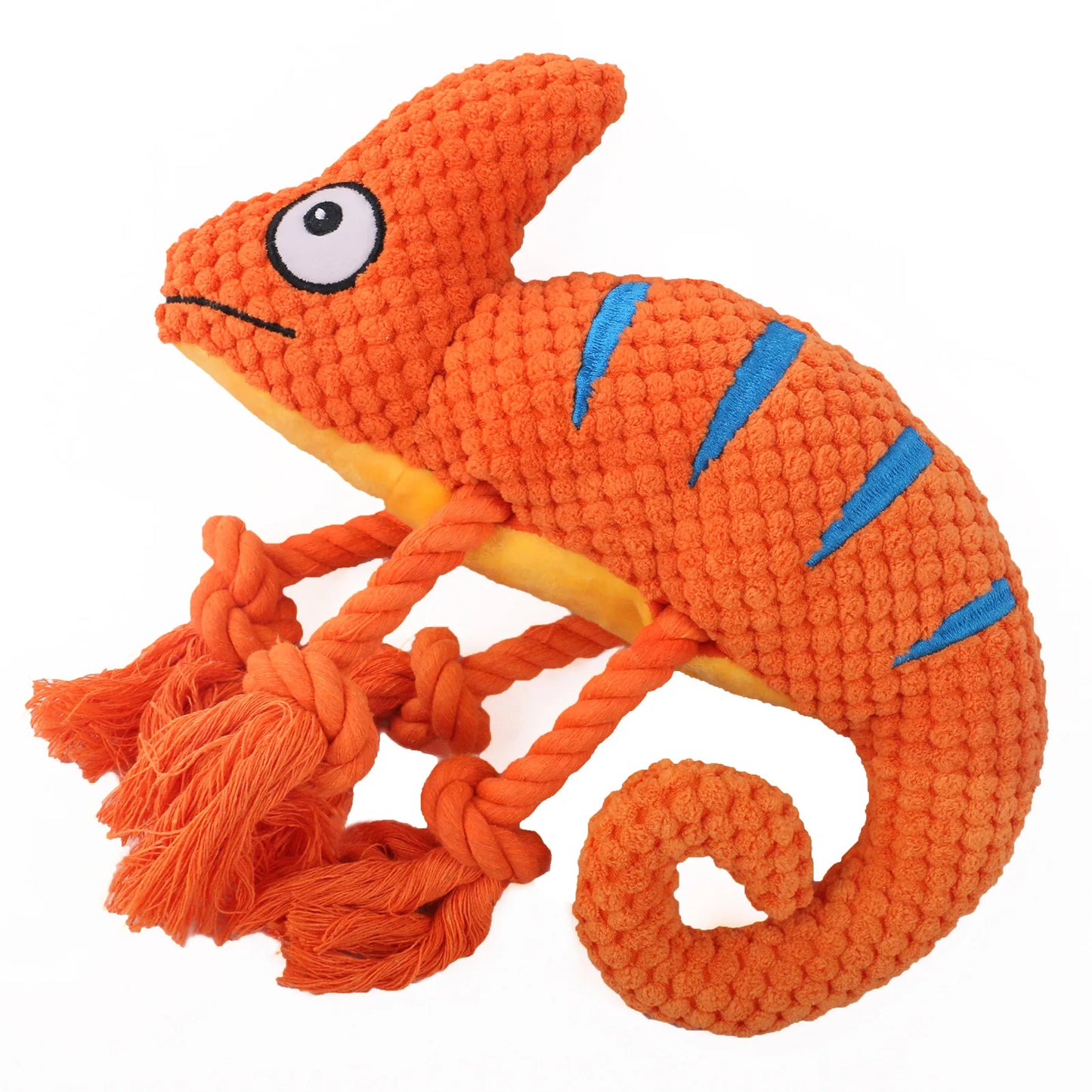 Dog Plush Toy Spot Plush Stuffed Molars Bite-resistant Squeaking Sound Chameleon Pet Dog Toys Fleece Squeak Toys