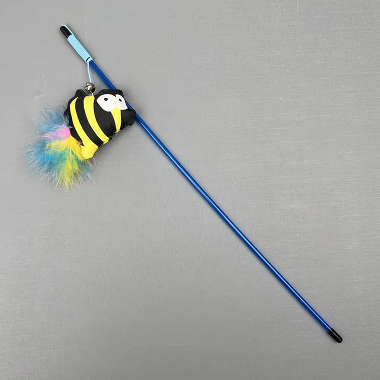 Cat Toy Cat Teaser Sticks Ocean Fish Playing Cat Stick Pet Supplies Biting Cat Toys Cat Mint Doll Feather Throwing Interaction