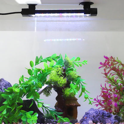UXCELL 20CM Aquarium LED Light 8W Fish Tank Light 7 Color Timer Function 1 Set  for Fish Tank Fish and Aquatic Pet