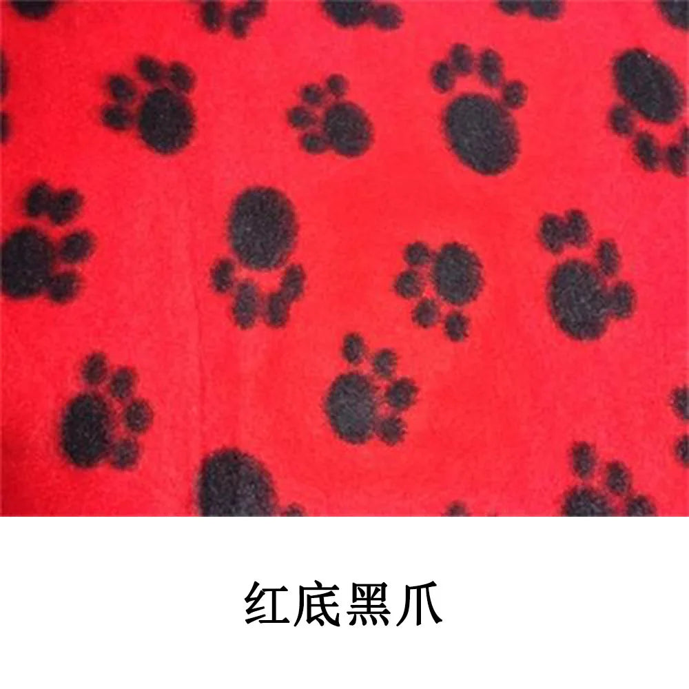 Pet Blanket Super Soft Dog Blanket with Cute Paw Print Warm Puppy Blanket Mat Bed Cover for Large Dogs Kitten Cat Small Animals