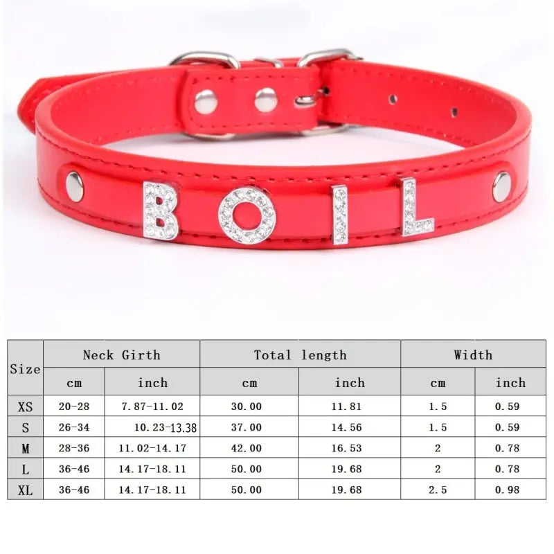 Custom Cat Dog Collar Personalized Rhinestone Puppy Collars Adjustable Letter Crown Charm Name Dog Necklace Chihuahua Id Collar