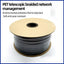 PET Elastic Woven Wire Mesh Black Encrypted Flame Retardant Woven Wire Mesh Nylon Computer Wire Mesh Tube Telescopic Sleeve 5m