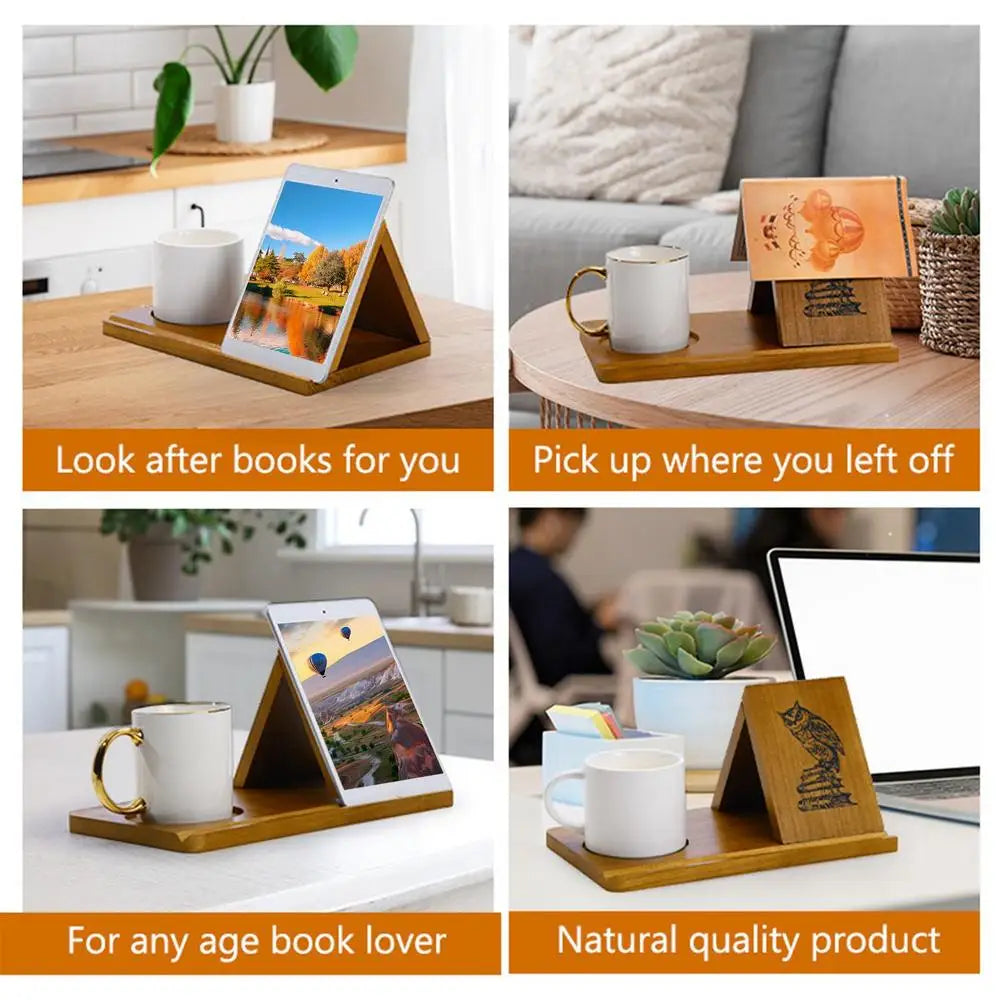 Book Nook Reading Valet Tiny Bookshelf Decorative Reading Book Stand Creative Bedside Book Holder Tabletop Bookshelf For Home