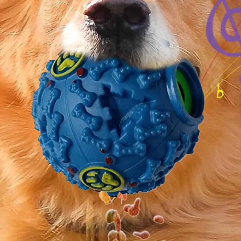Dog Giggle Ball Teething Ball Toys Interactive Slow Feeder Balls Creative Dog Leaky Ball With Giggle Sound For Dogs Foraging