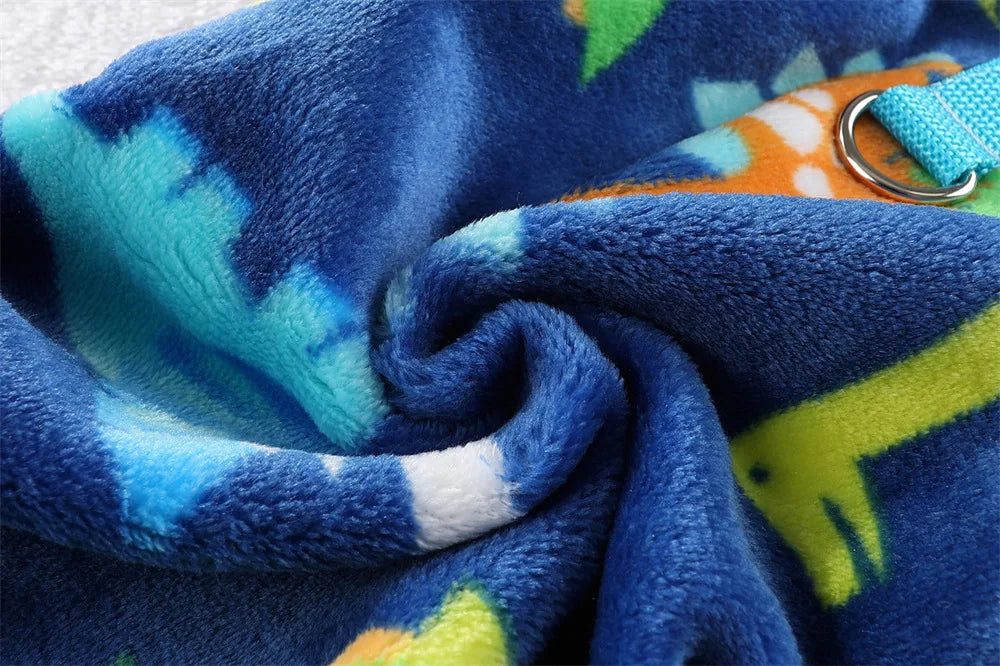 Soft Flannel Dog Pajamas for Small Medium Large Dogs, Cartoon Animals Bear Dinosaurs Print Puppy Onesie Winter Dog Jumpsuit