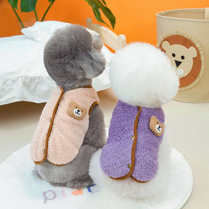 Pet Dog Clothes Winter Fleece Dog Vest Coat Plus Warm Jacket for Small Dogs Cats Clothing Puppy French Bulldog Chihuahua Apparel
