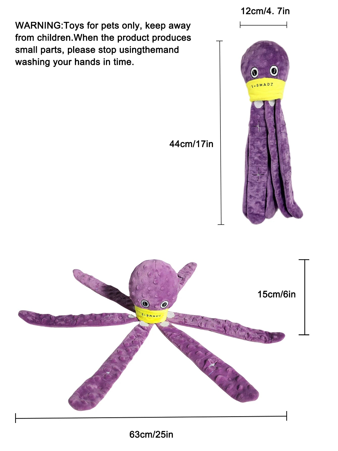 Dog Enrichment Toys，Octopus Dog Toys，Dog Snuffle Toy，Helps pets eat slowly, Dog Puzzle Game Interactive Toy，Slow Feeder Game