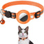 Pet cats AirTag PU Anti Loss Collar  Breakaway Reflective Strips Adjustable Kitten Collar Waterproof  cat collar accessories