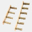 4/6 Steps Wood Ladder Pet Interactive Bird Parrot Toy Ladder for Hamster Cage Funny Grinding Stick Climbing Toy Bird Accessories