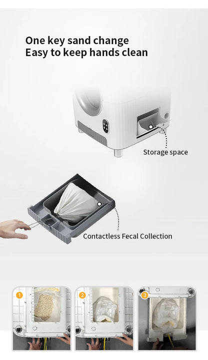 Smart cat toilet litter box extra large anti-splash litter box