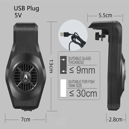1Pcs Aquarium Fish Tank Cooling Fan System Chiller Control Reduce Water Temperature Fan Set Cooler Aquarium cooling fans